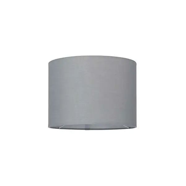Cylinder Shade 250mm in Grey Cotton Fabric