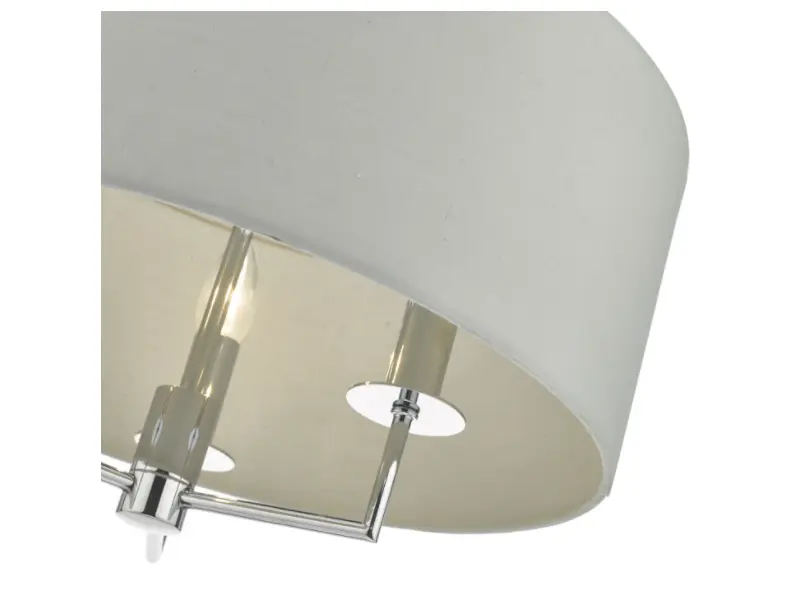 Jamelia 3 Light Pendant Polished Chrome & Grey