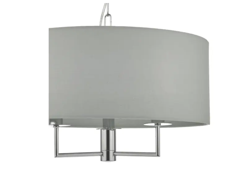 Jamelia 3 Light Pendant Polished Chrome & Grey