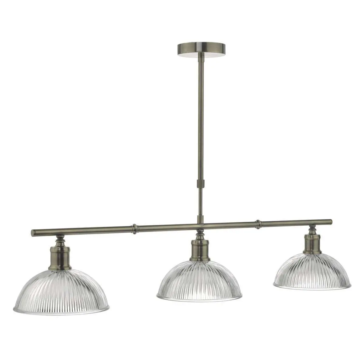 Dara 3 Light Bar Pendant in Antique Brass