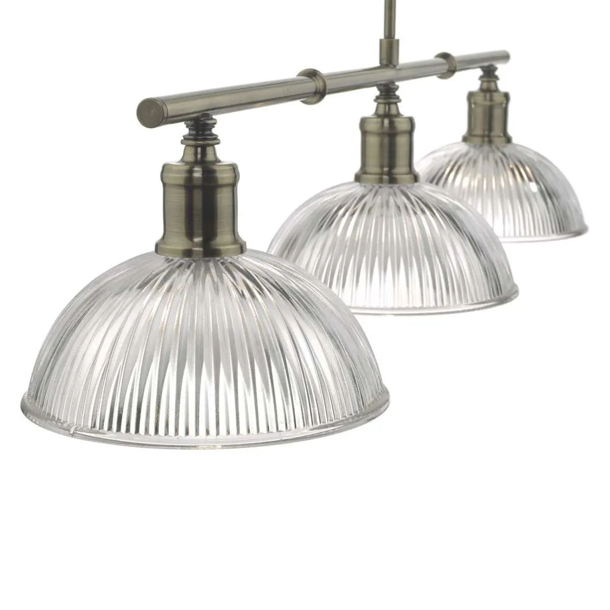 Dara 3 Light Bar Pendant in Antique Brass