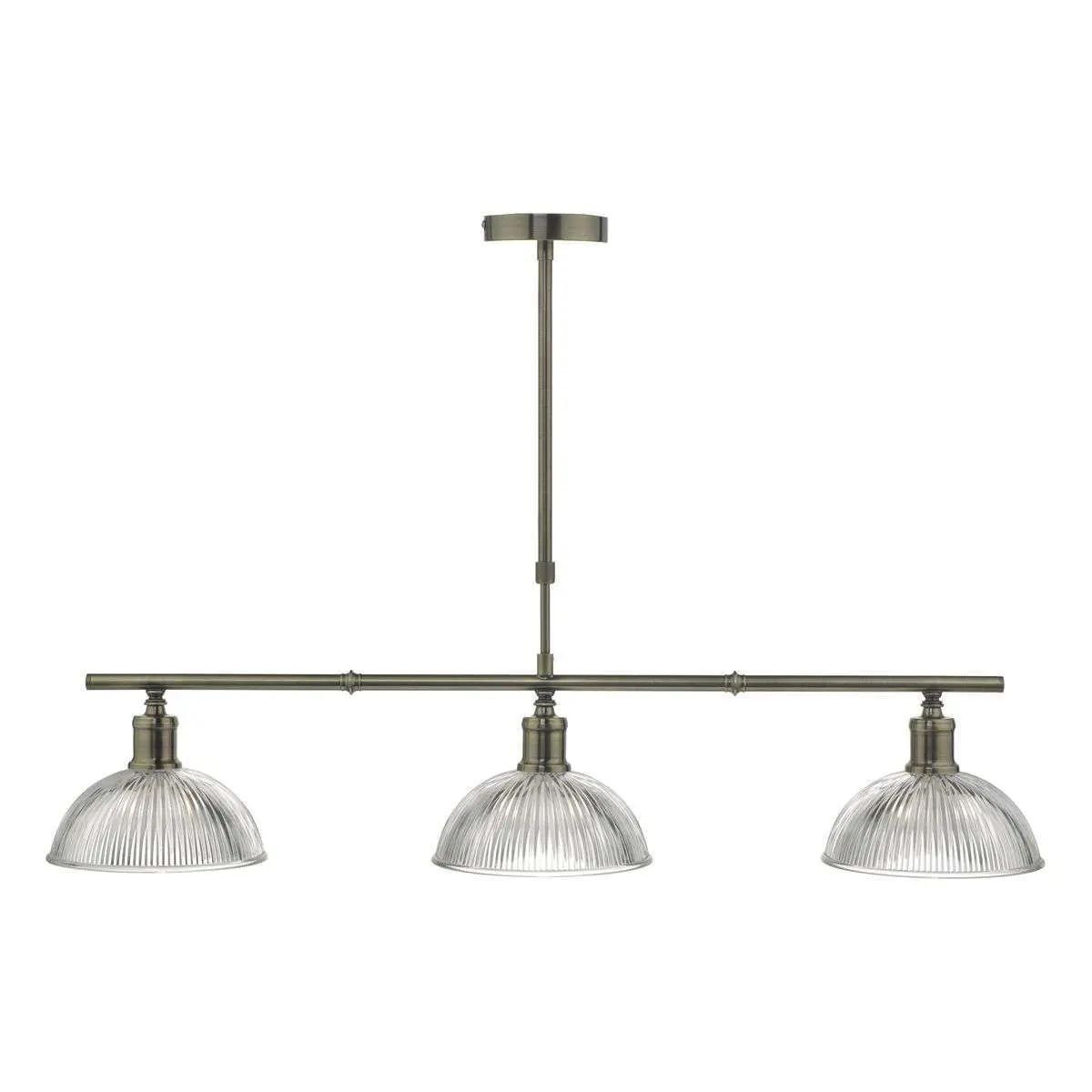 Dara 3 Light Bar Pendant in Antique Brass