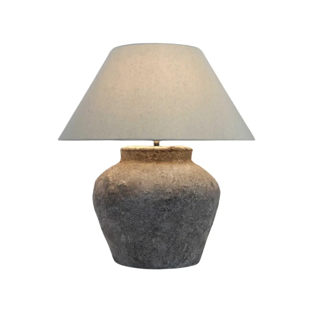 Dawson Stone Table Lamp C/W Shade