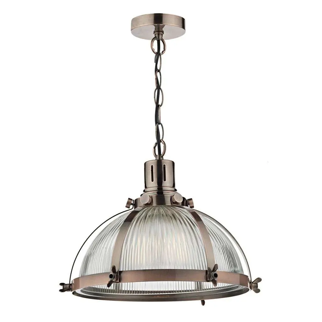 Debut 1 Light Pendant Brushed Antique Copper