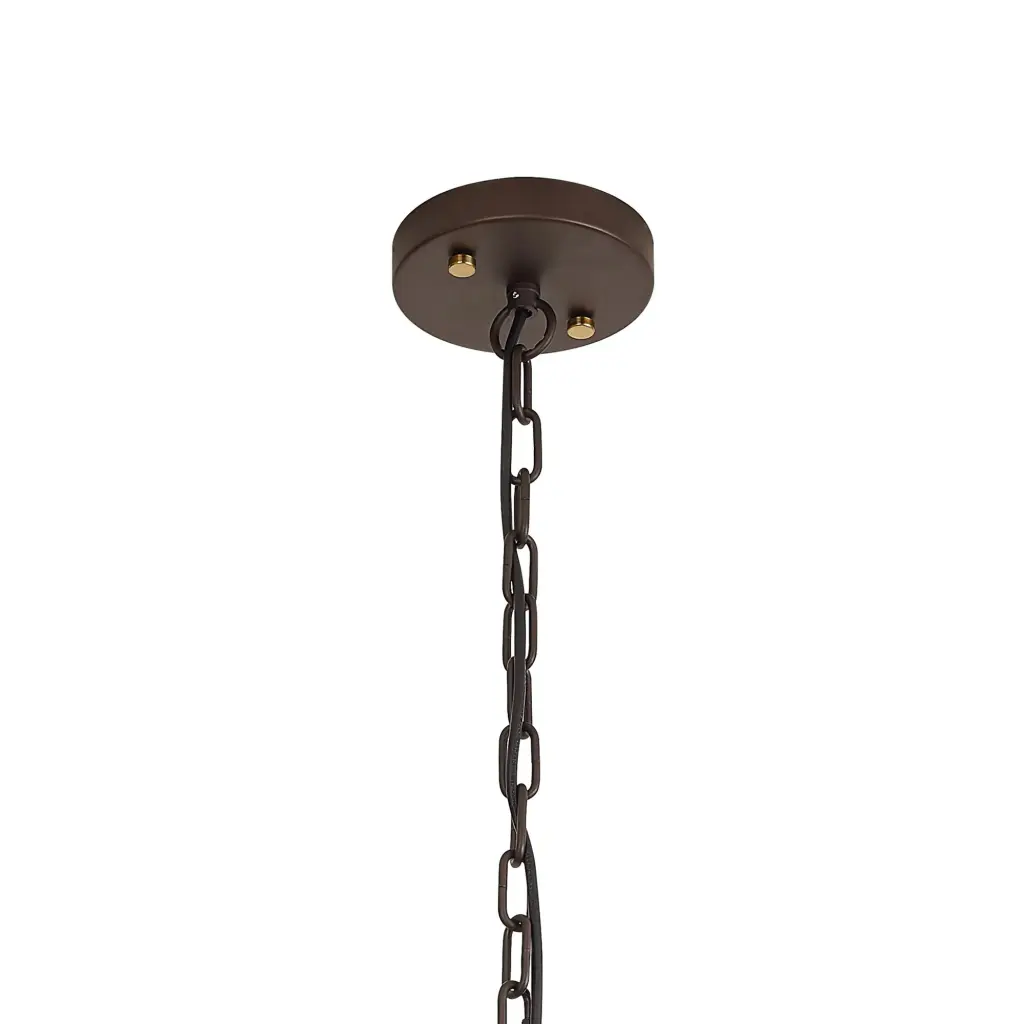 Derryclare 7 Light Brown & Bronze Pendant