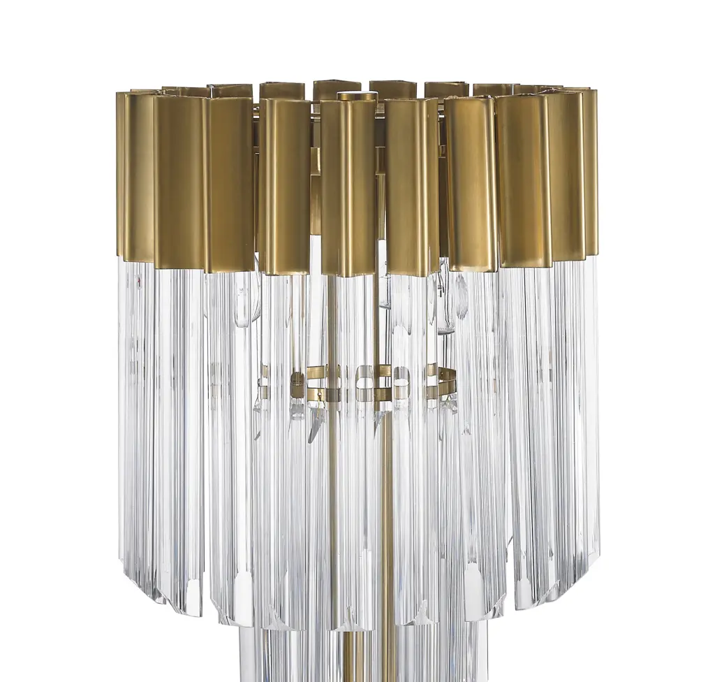 Donard Brass Table Lamp with Clear Glass