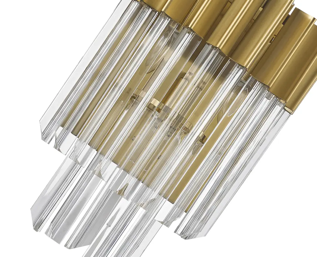 Donard Brass Wall Light with Clear Glass