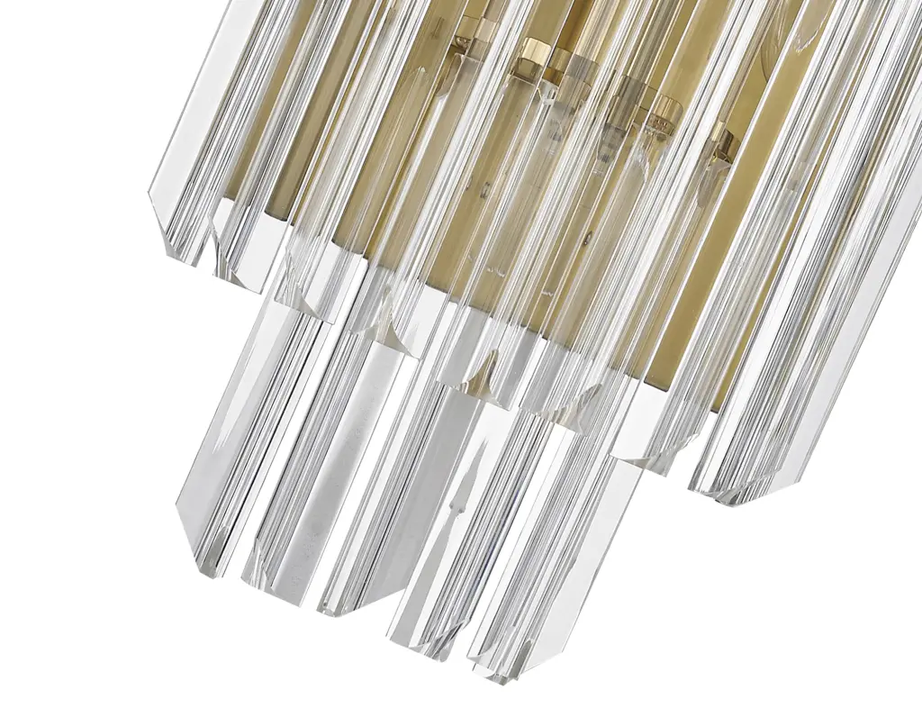 Donard Brass Wall Light with Clear Glass