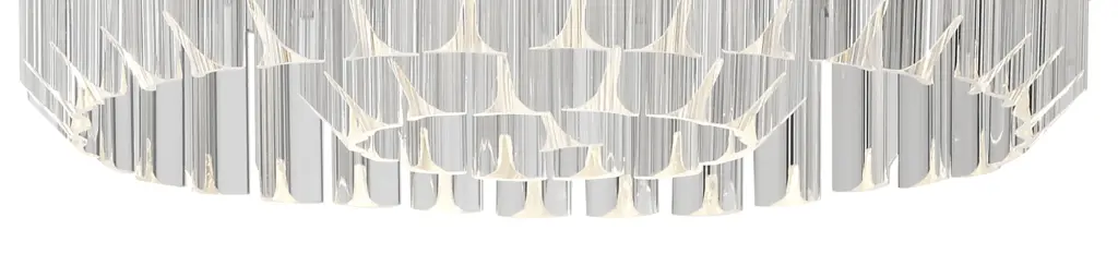 Donard Brass 7 Light Flush Fitting with Clear Glass