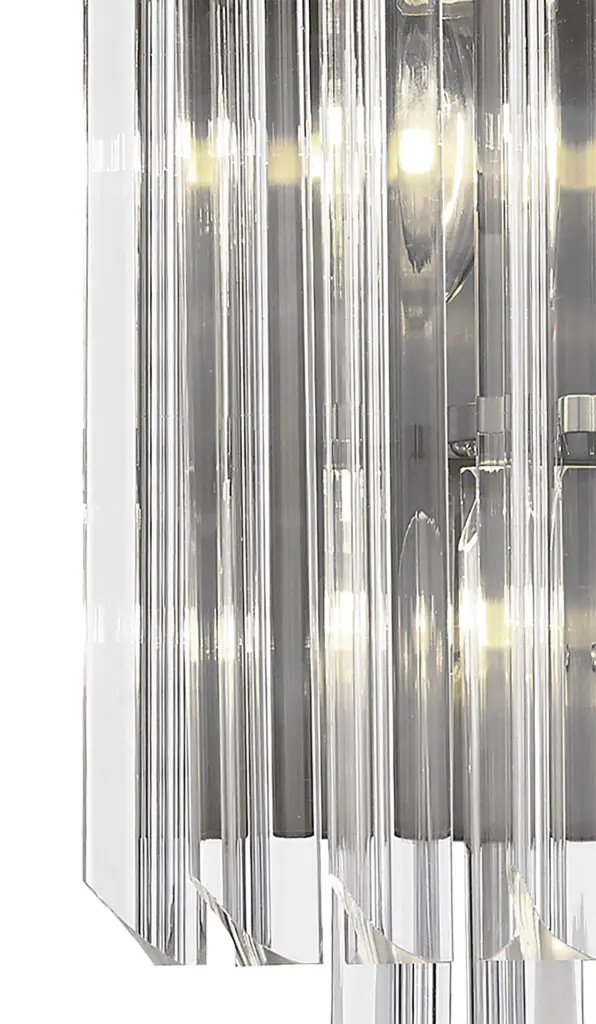 Donard Polished Nickel Wall Light with Clear Glass