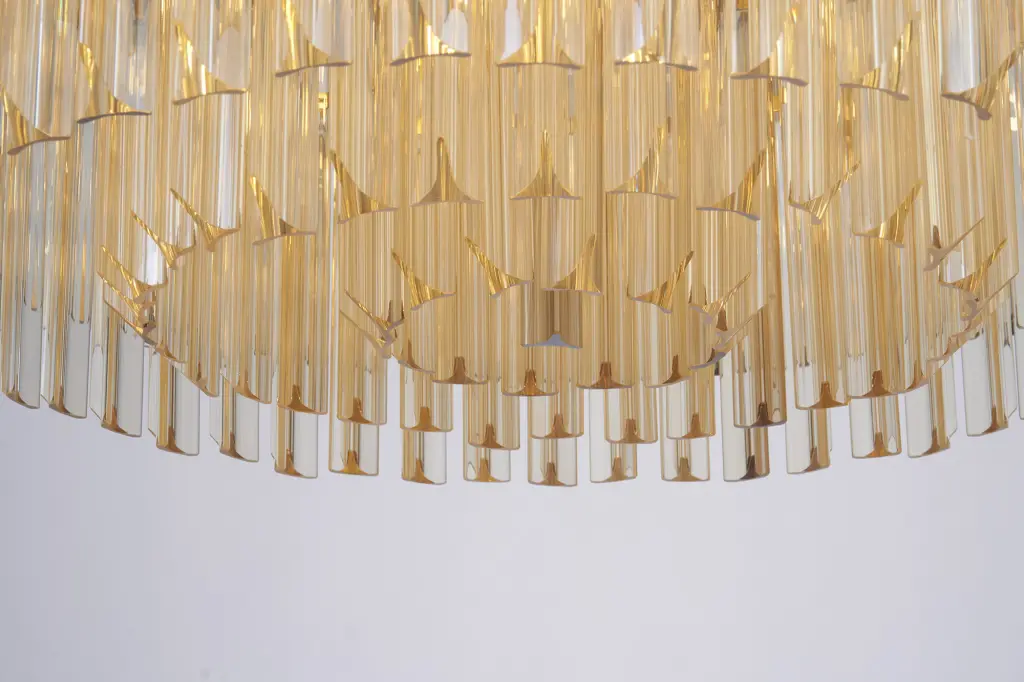 Donard Brass 12 Light Flush Fitting with Cognac Glass
