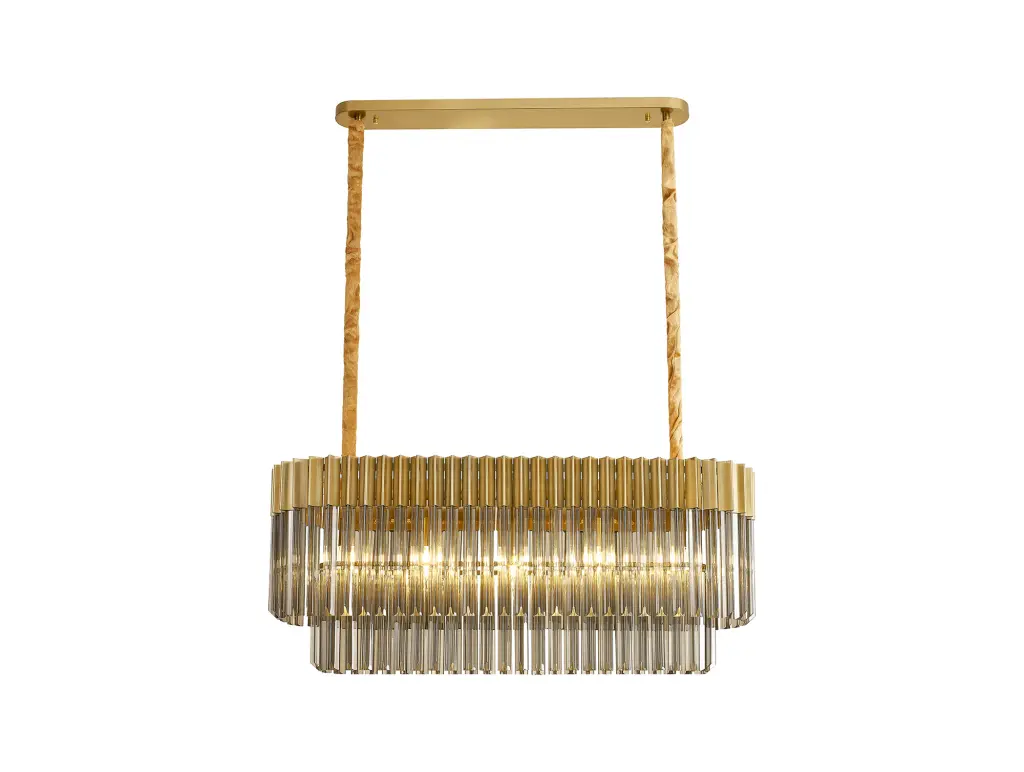 Donard Brass 5 Light Bar Pendant with Smoked Glass