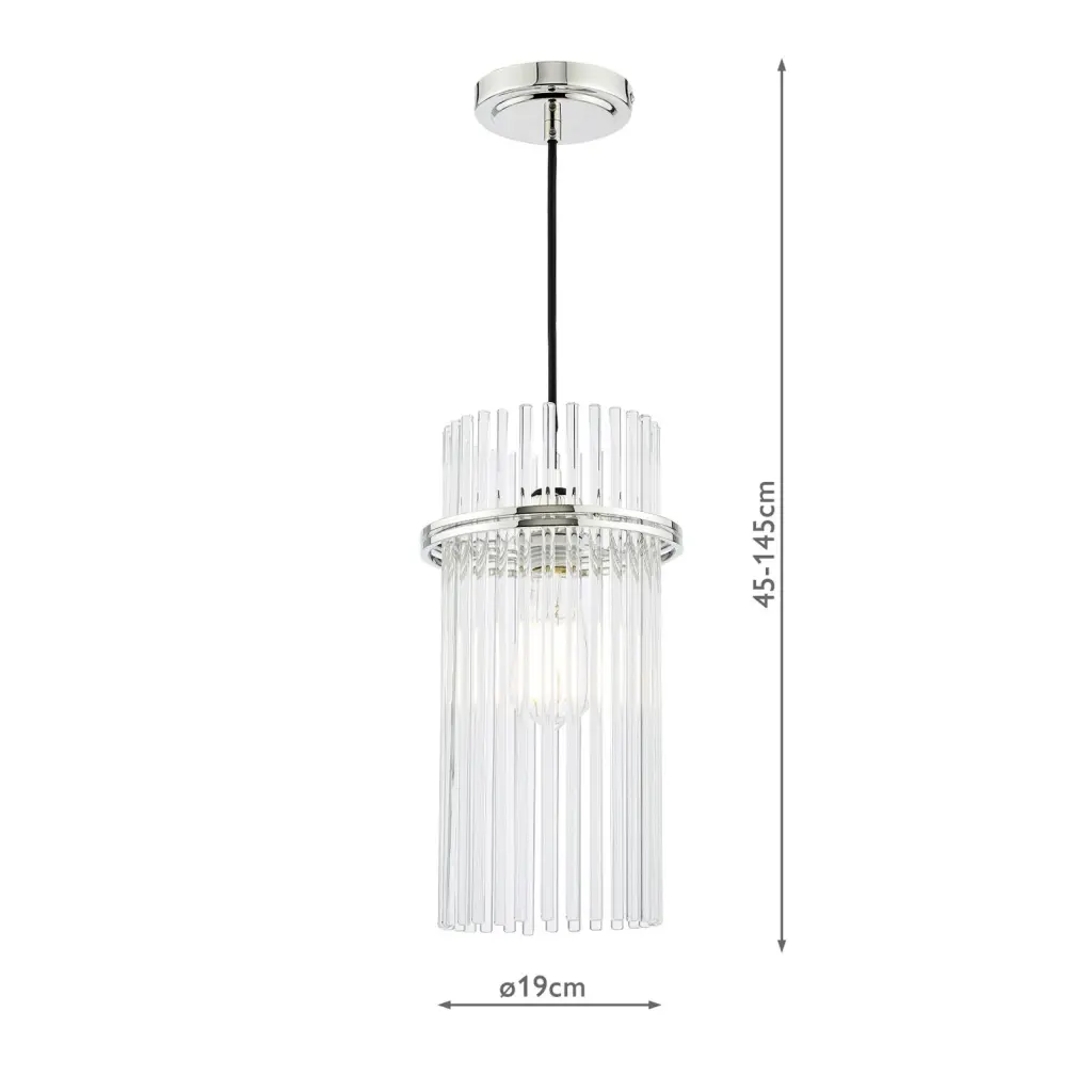 Eltham Polished Nickel Single Pendant