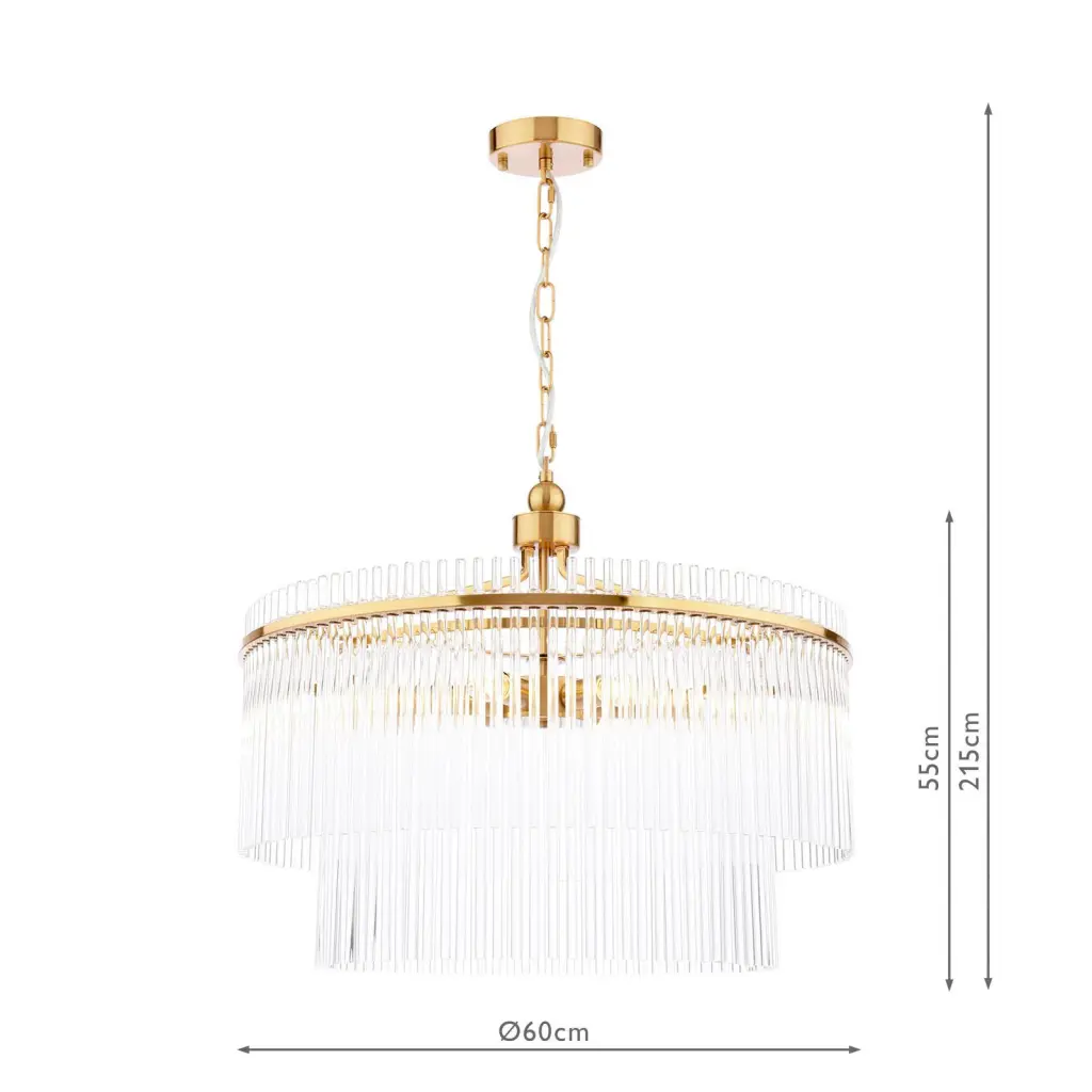 Eltham 6 Light Antique Gold Pendant