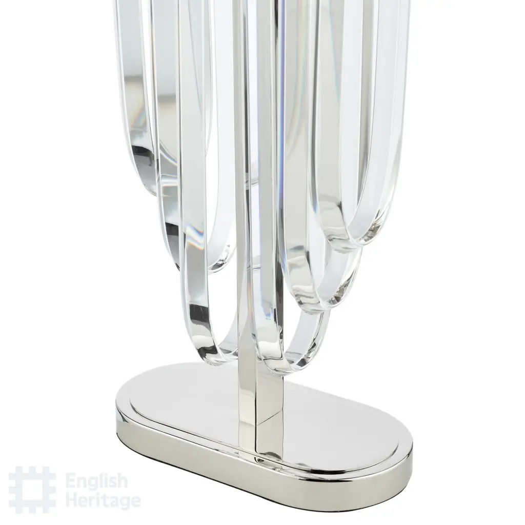 Eltham Polished Nickel Table Lamp C/W Shade