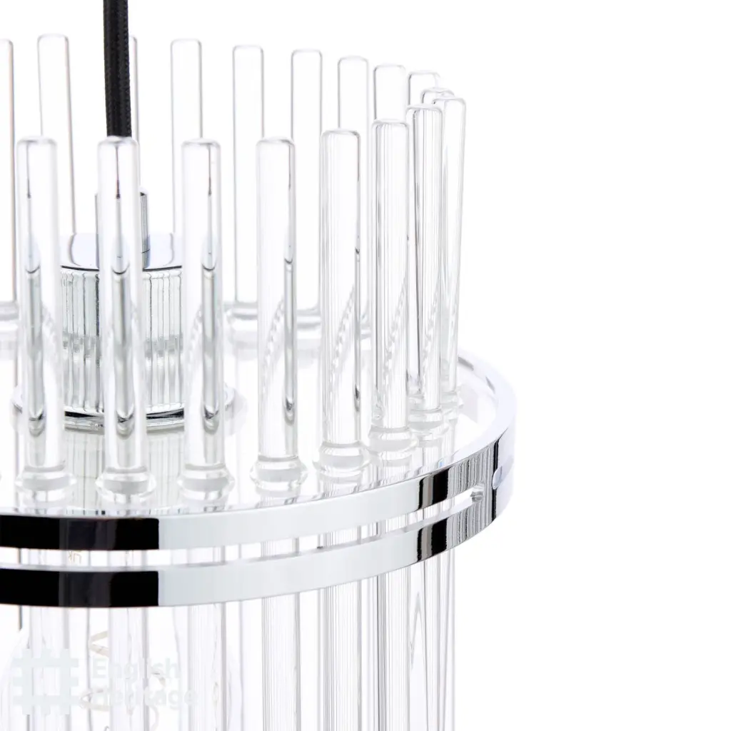 Eltham Polished Nickel 3 Light Bar Pendant