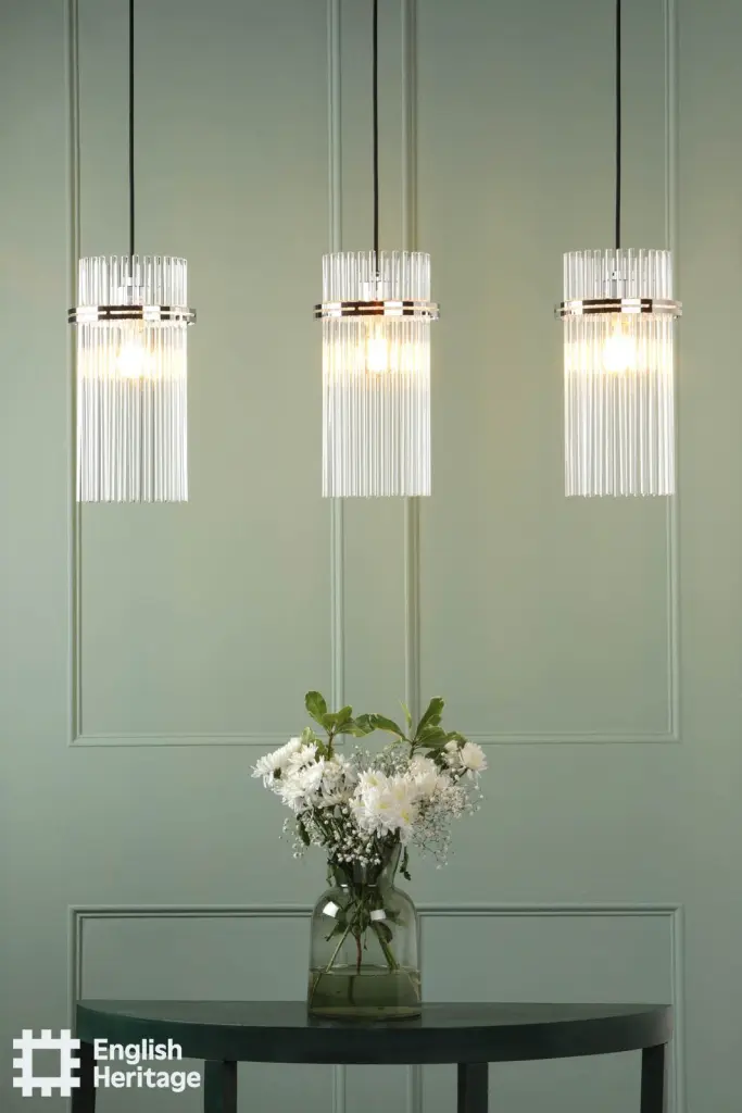 Eltham Polished Nickel 3 Light Bar Pendant