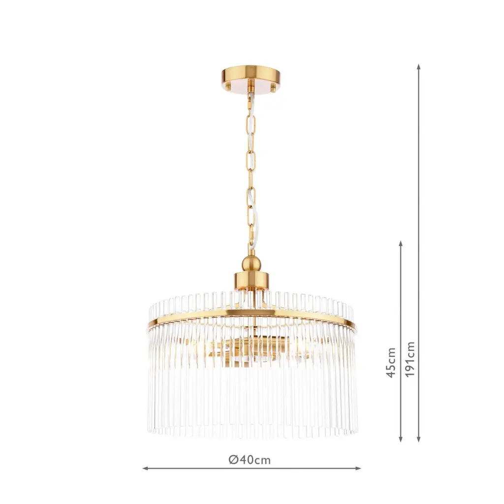Eltham 4 Light Antique Gold Pendant