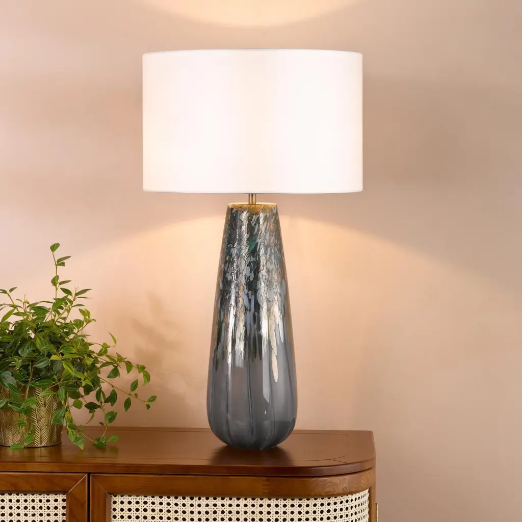 Erdis Blue Art Table Lamp Base Only