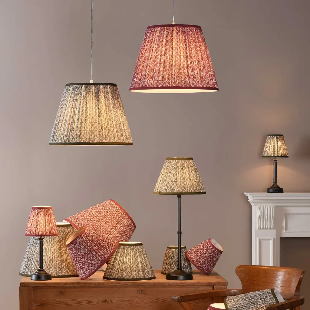 Esther Red 400mm Cotton Empire Shade