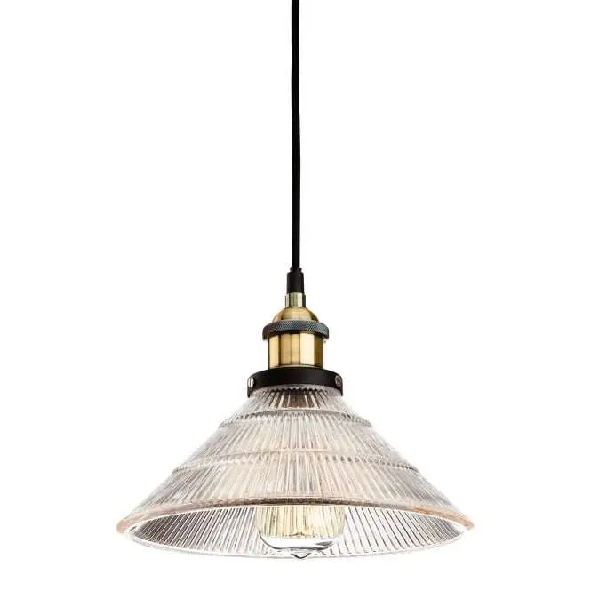 Empire Ridged Glass Pendant