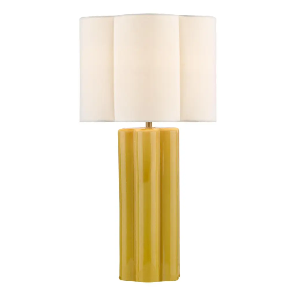 Fiyan Yellow Table Lamp C/W Shade