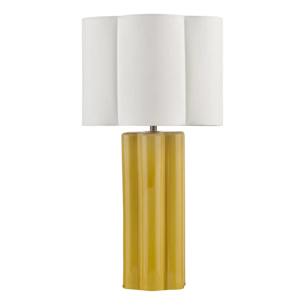 Fiyan Yellow Table Lamp C/W Shade