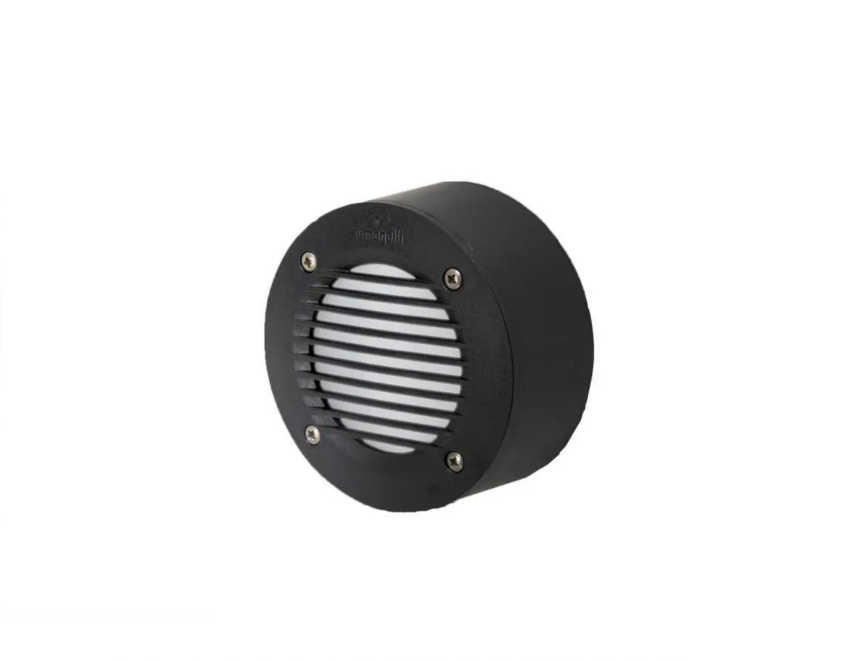 Extra Leti 100 Round 3W Black Grill Surface Mounted