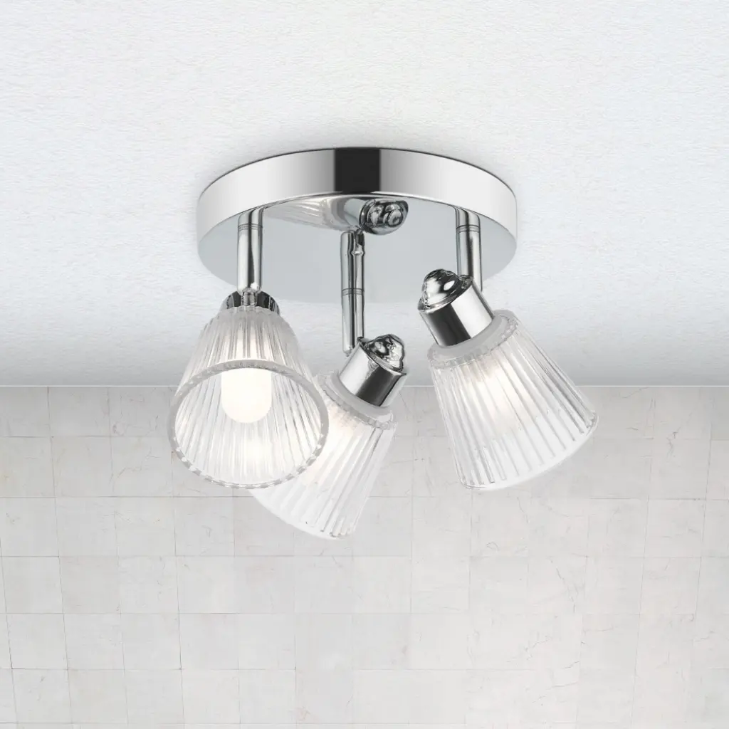 Gatsby 3 Light Bathroom Ceiling Light Polished Chrome IP44