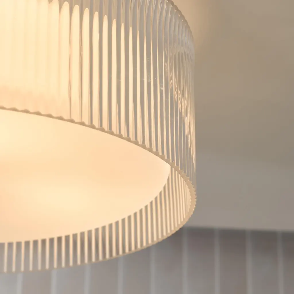 Geryon Polished Chrome Bathroom Flush Light IP44