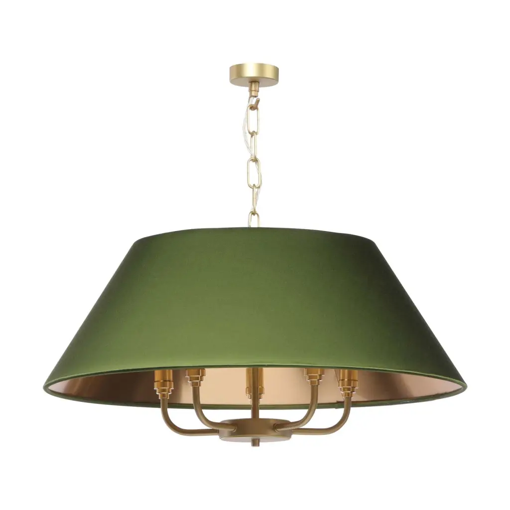 Gothenburg Brass Pendant with Bespoke Shade