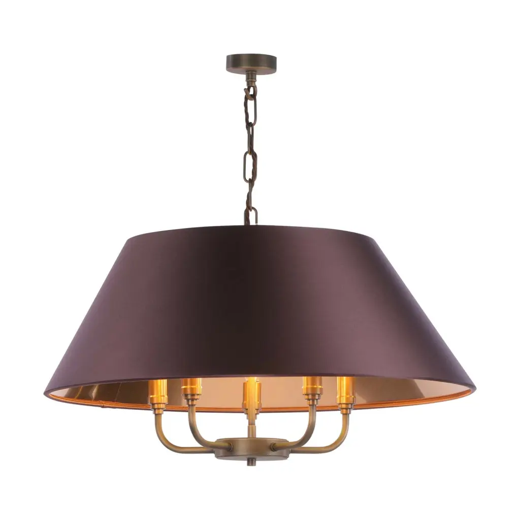 Gothenburg Brass Pendant with Bespoke Shade
