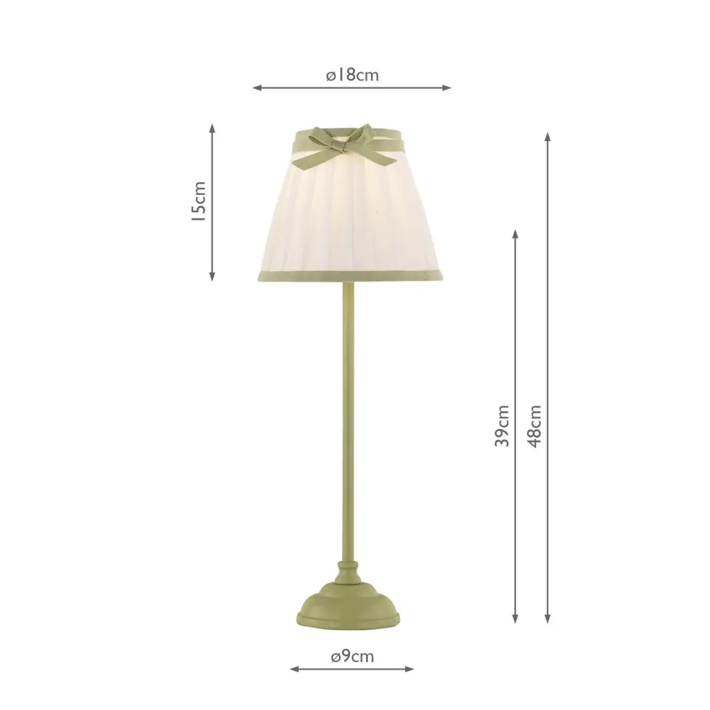 Grace Green Table Lamp C/W Shade