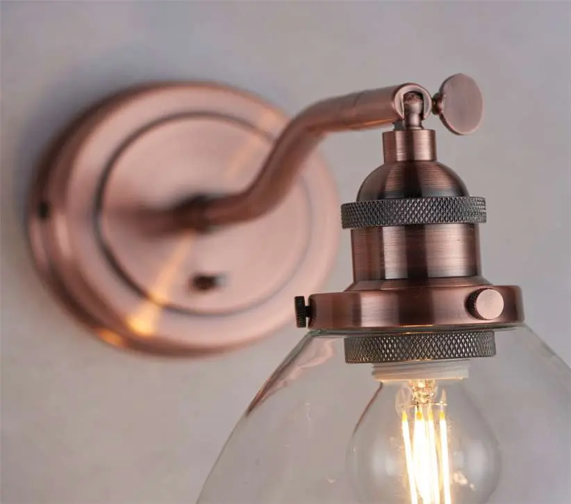 Hansen Wall Fitting in Aged Copper