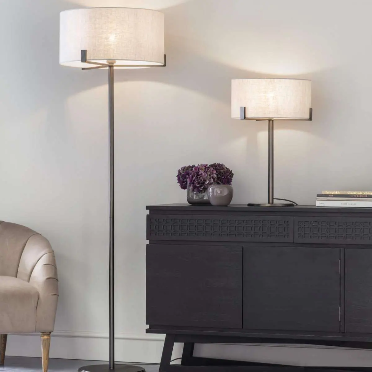 Hayfield Floor Lamp in Brushed Bronze