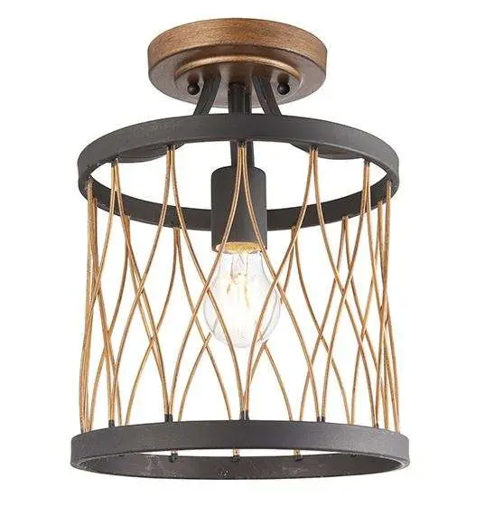 Heston 1 Light Semi Flush