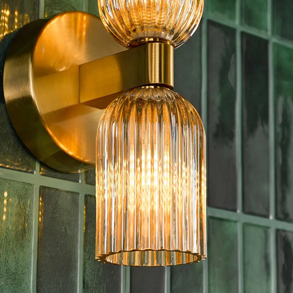 Hilaria Antique Gold Double Wall Light