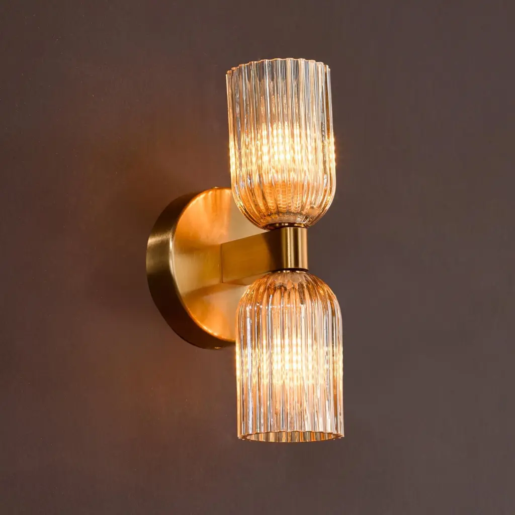 Hilaria Antique Gold Double Wall Light