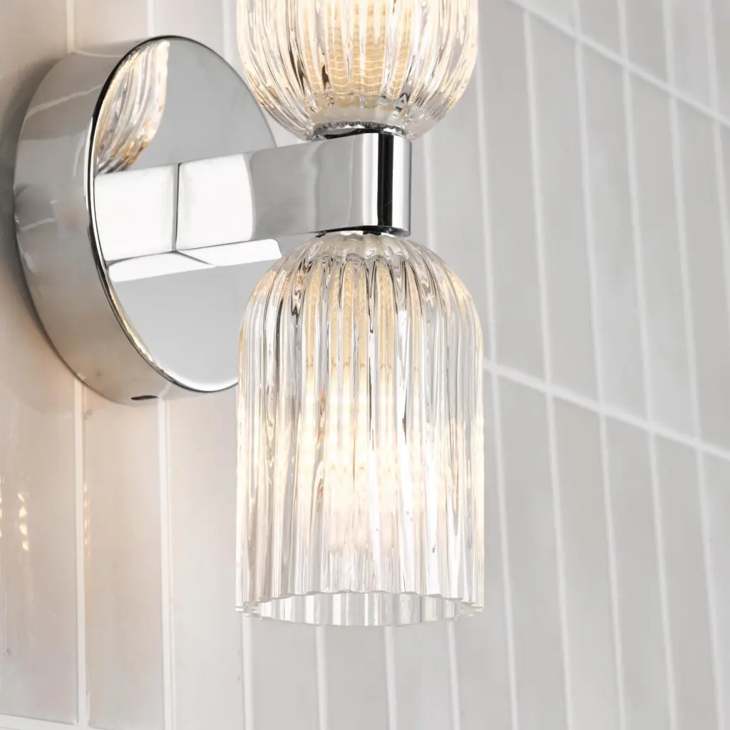 Hilaria Polished Chrome Double Wall Light