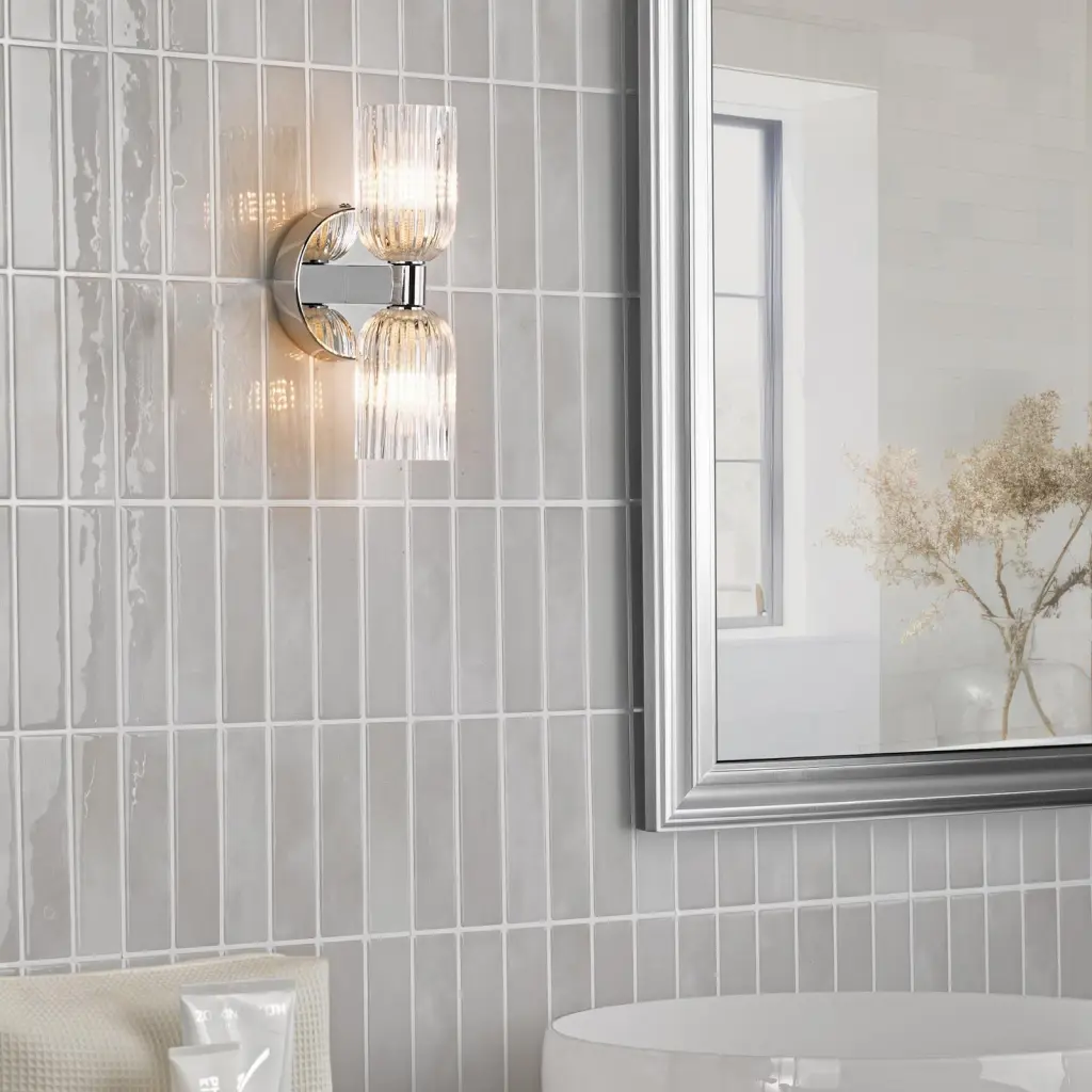 Hilaria Polished Chrome Double Wall Light