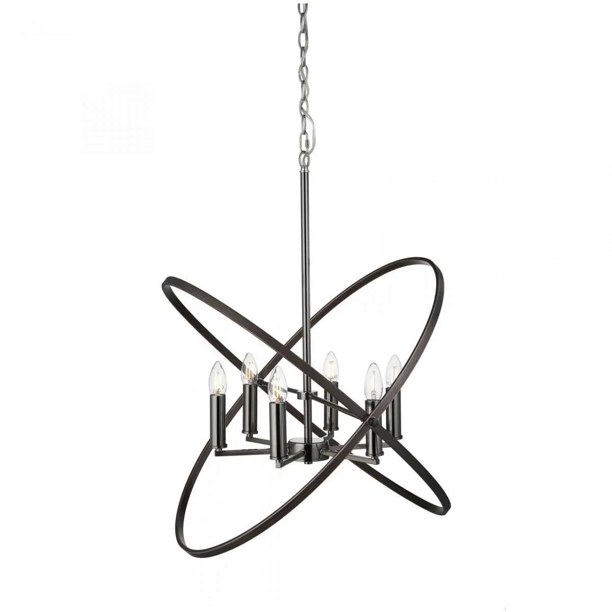 Hoopla 6 Light Pendant Peweter