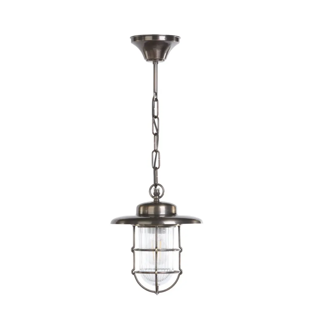 Humber Antique Brass Outdoor Pendant IP44