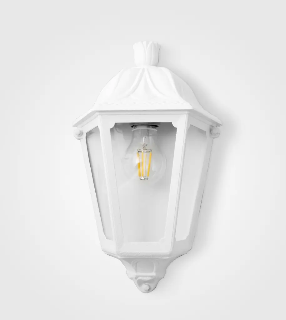 Iesse Half Wall Light in White Finish