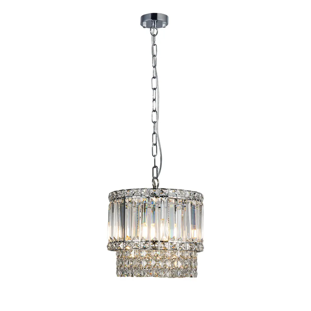 Isla 3 Light Crystal Pendant in Polished Chrome
