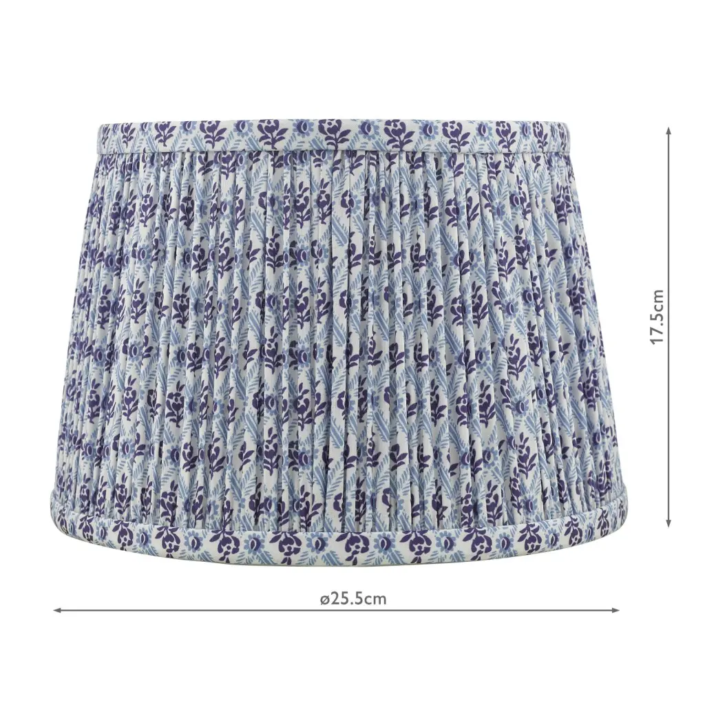 St John Blue 25cm Cotton Empire Shade