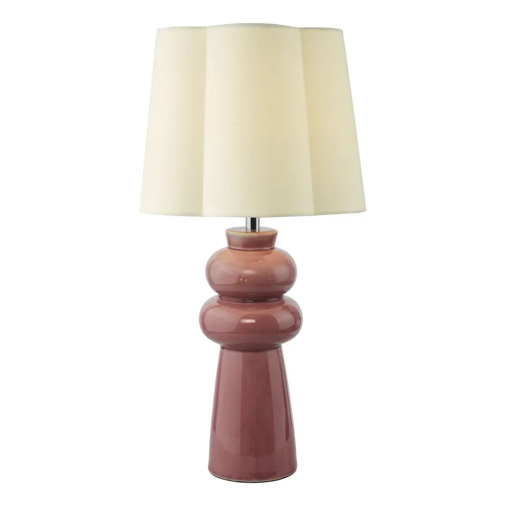 Jordana Pink Table Lamp C/W Shade