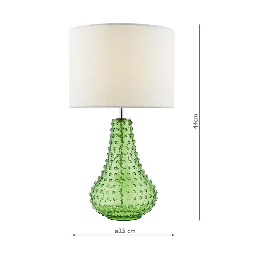 Kristina Green Glass Table Lamp C/W Shade
