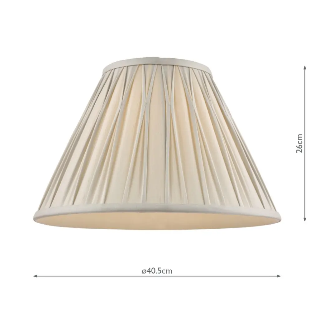 Fenn Silk Drum Shade in Silver 400mm/ 16 Inch