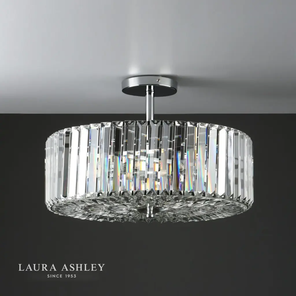 Fernhurst 4 Light Semi Flush Polished Chrome Glass