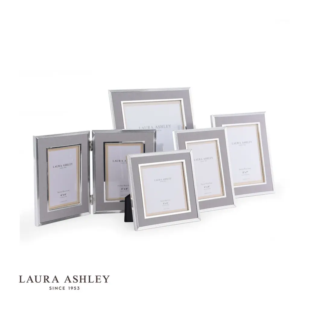 Harrison Pale Charcoal Grey Linen Photo Frame 4x6 Inch
